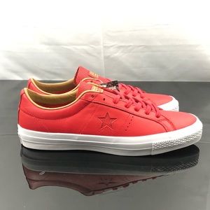 Converse One Star Leather Red  Sand Dune Size 11